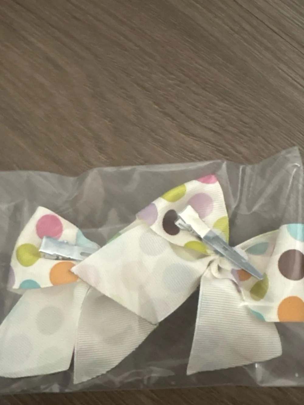Polka Dot Ribbon Hair Bows for Kids - Multicolor